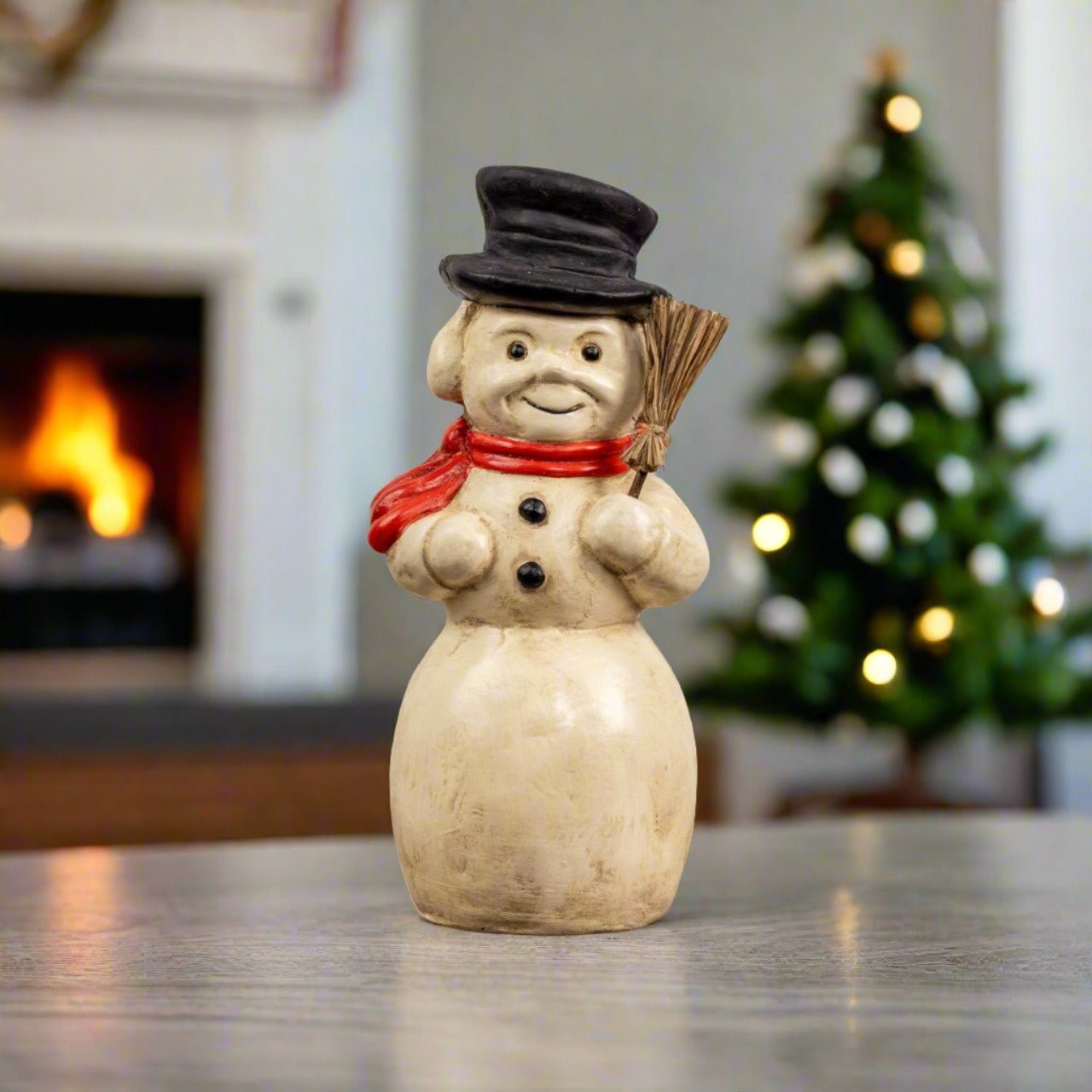 Ragon House Christmas 12.5" Kentucky Snowman w/ Top Hat Figurine - The Primitive Pineapple Collection