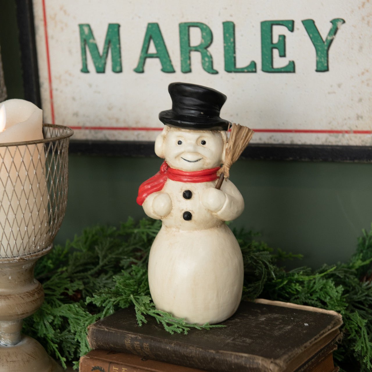 Ragon House Christmas 8" Kentucky Snowman w/ Top Hat Figurine - The Primitive Pineapple Collection