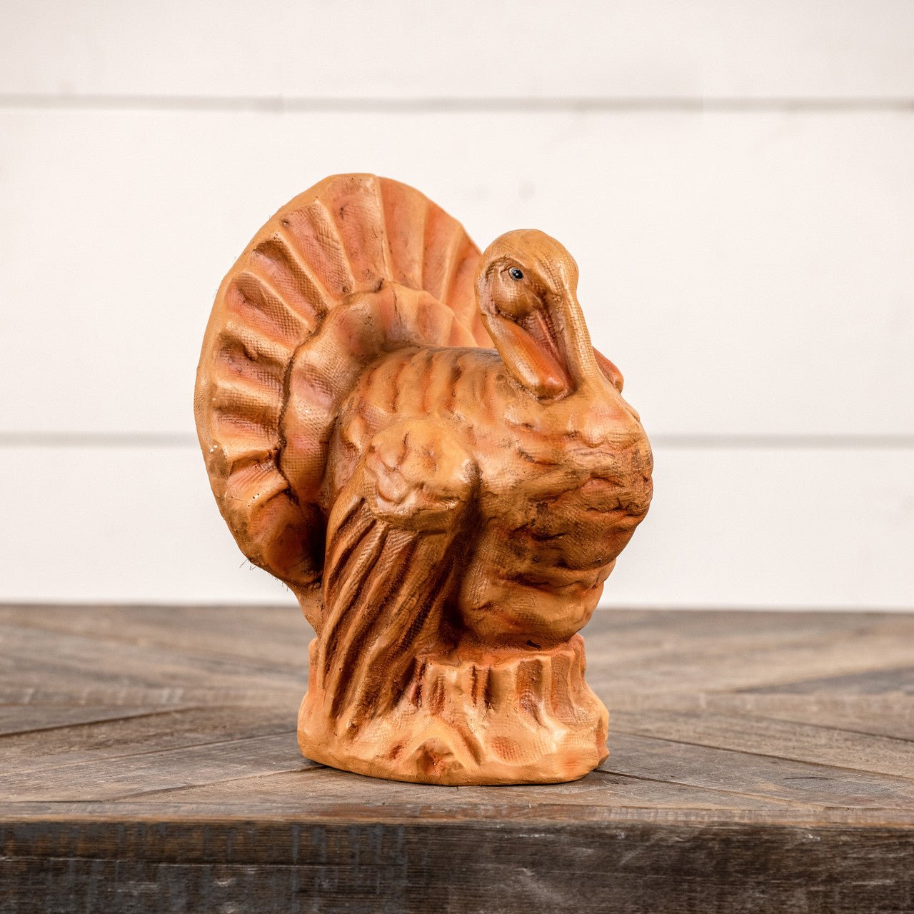 Halloween Fall Ragon House Collectable 9” Faded Orange Turkey Figurine - The Primitive Pineapple Collection