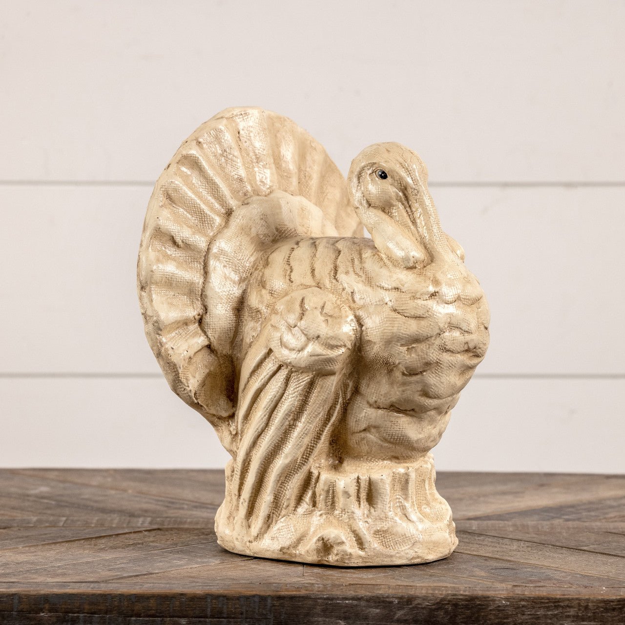 Fall Ragon House Collectable 12” Antique White Turkey Centerpiece Figurine - The Primitive Pineapple Collection
