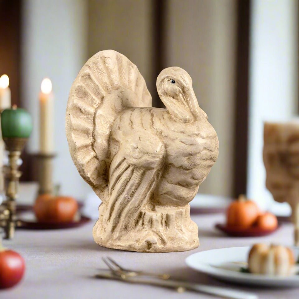 Halloween Fall Ragon House Collectable 9” Antique White Turkey Figurine - The Primitive Pineapple Collection