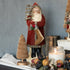Ragon House Christmas 16.5" Russet Velvet Belsnickle Santa w/ Tinsel Tree/Stocking - The Primitive Pineapple Collection