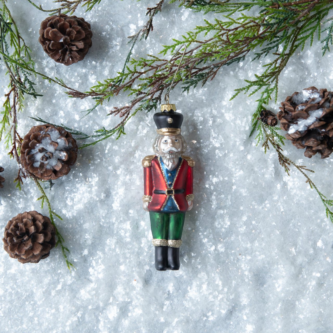 Christmas Ragon House 5.75" Colton Nutcracker Glass Ornament - The Primitive Pineapple Collection
