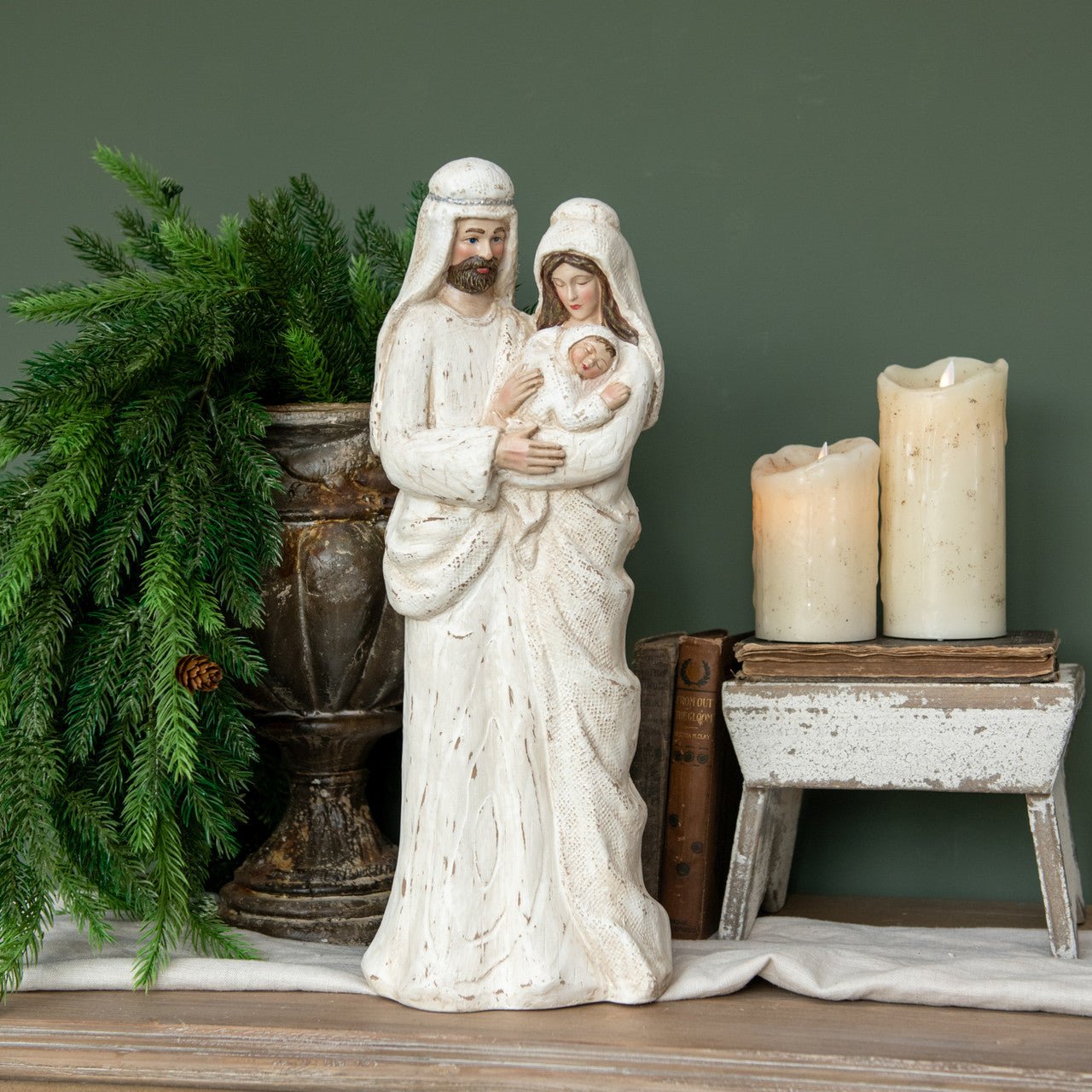 Primitive Ragon House Christmas 18" Holy Family Figurine - The Primitive Pineapple Collection