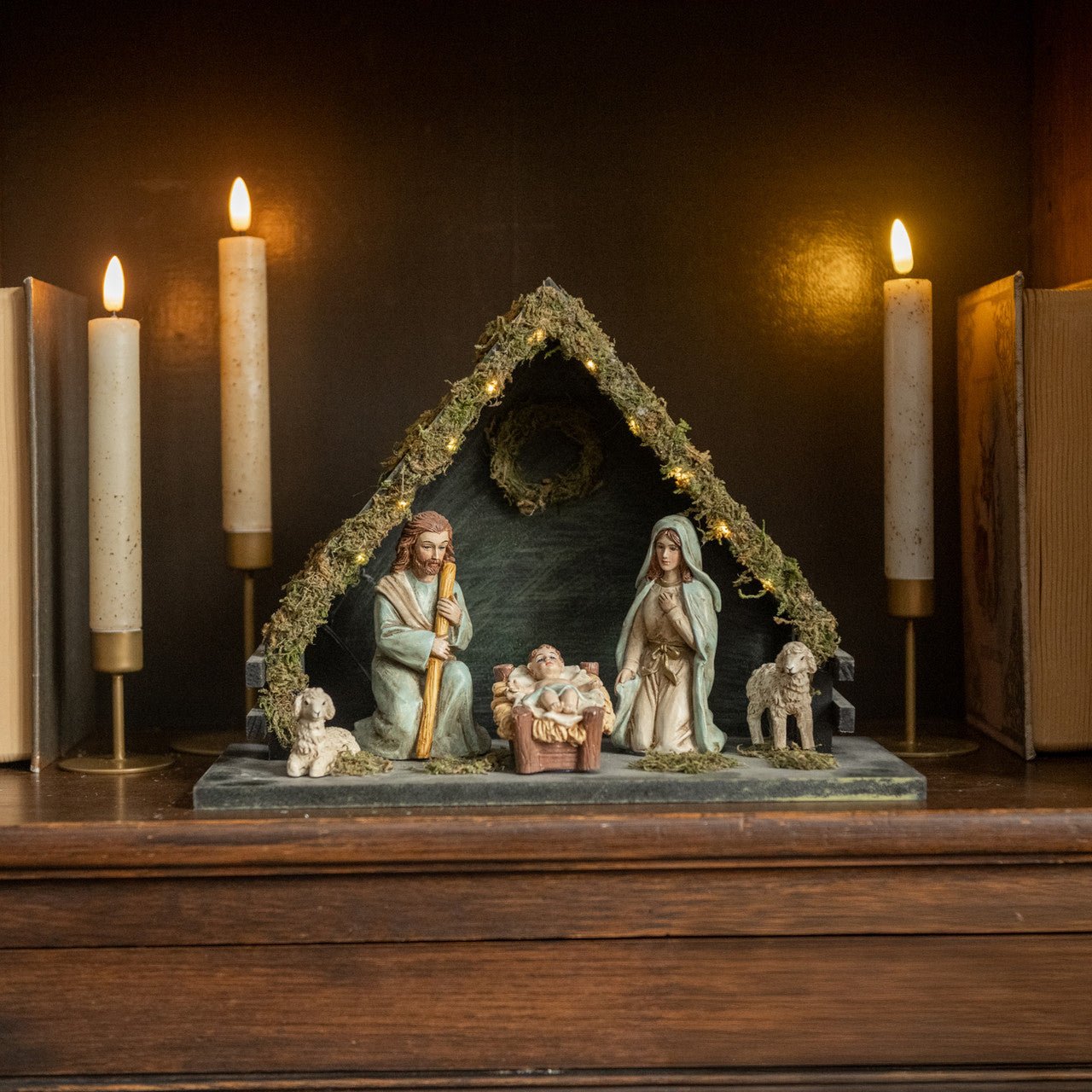 Primitive Ragon House Christmas 10.25" Lighted Nativity Figurine - The Primitive Pineapple Collection
