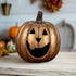Ragon House Mache 8.5" Gold Big Mouth Pumpkin Jack O Lantern Halloween - The Primitive Pineapple Collection
