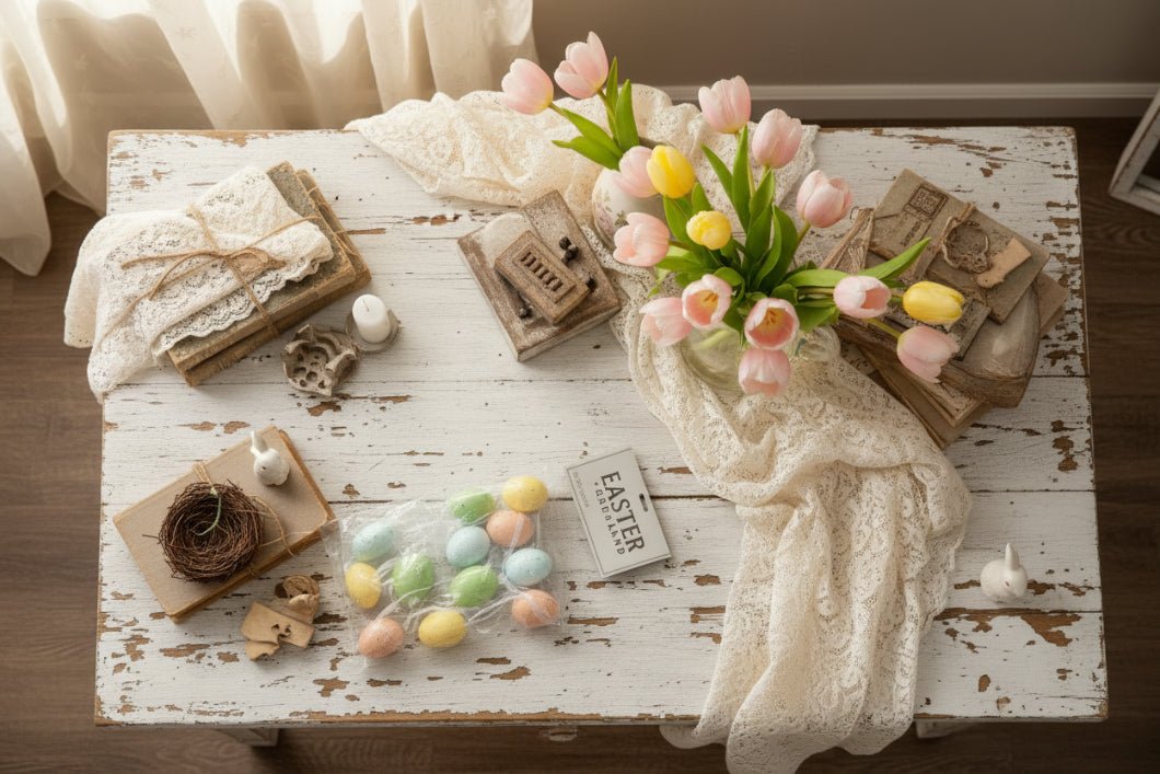 Primitive Spring 6 FT Ragon House Easter Egg Garland - The Primitive Pineapple Collection