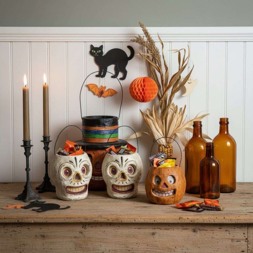 Ragon House Halloween Fall 5" Jack O Lantern Container w/Handle