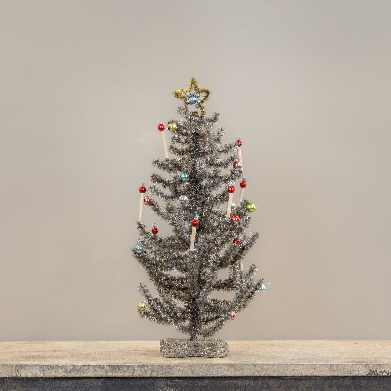 Retro Christmas Ragon House 18" Silver Festive Tree - The Primitive Pineapple Collection