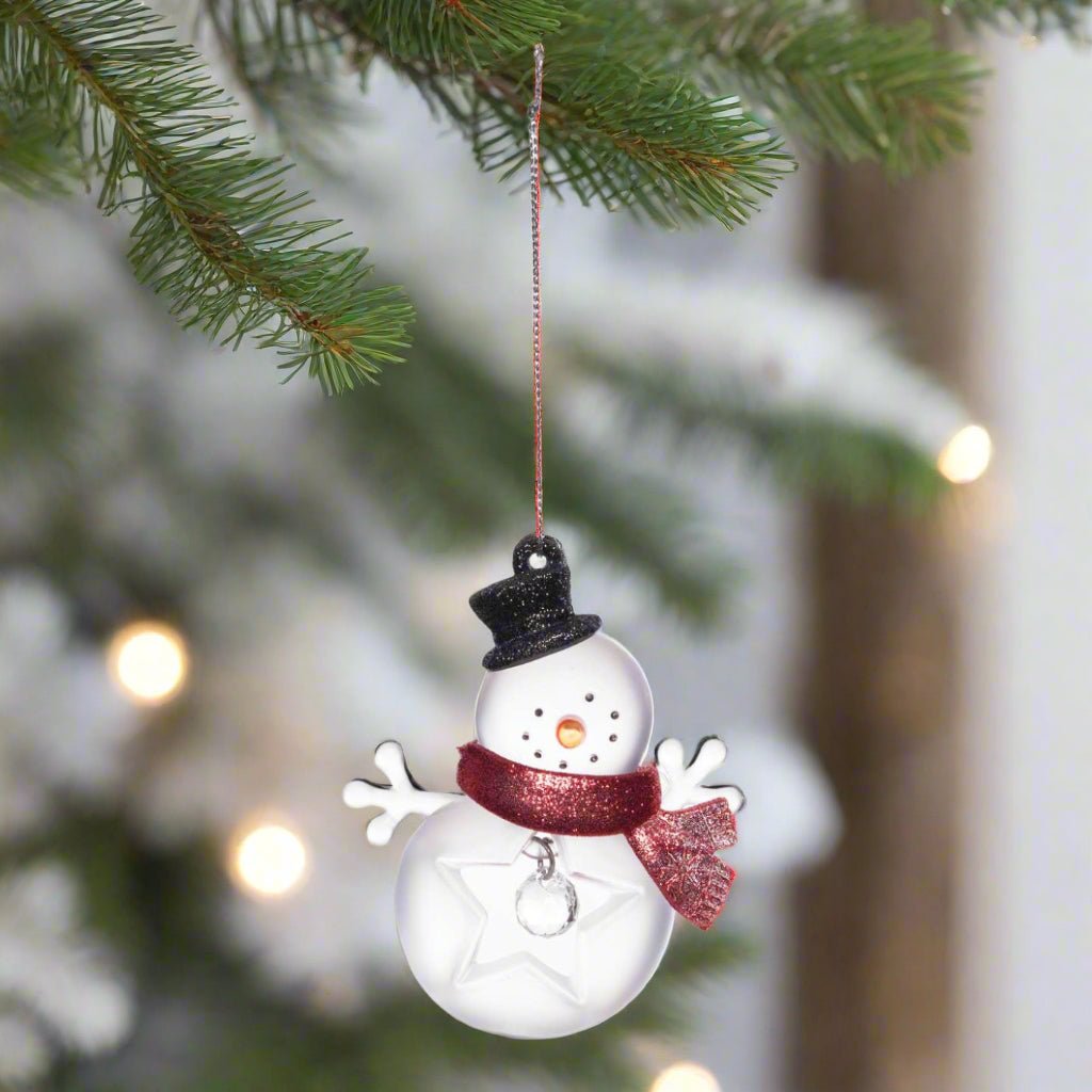 Christmas Frost Snowman Ornament - The Primitive Pineapple Collection