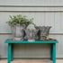 Primitive Ragon House 3 pc Vintage Look Scalloped Edge Metal Vases - The Primitive Pineapple Collection