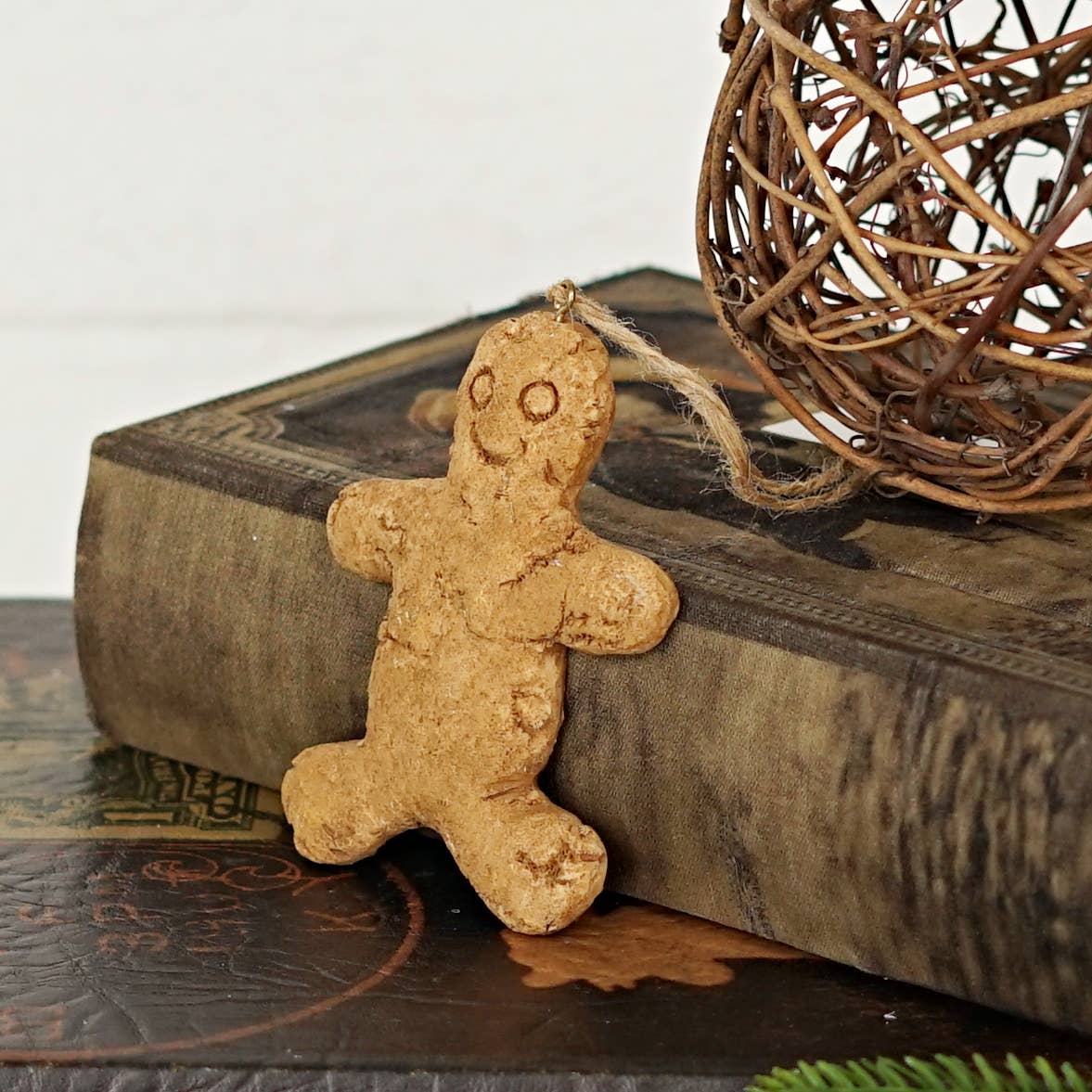 Primitive Christmas 3.75" Gingerbread Man Cookie ornament - The Primitive Pineapple Collection