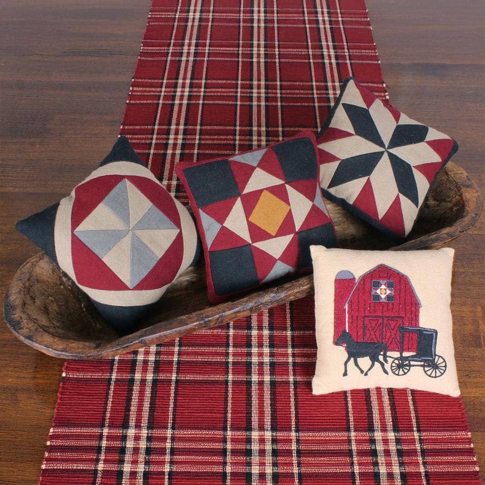Primitive Farmhouse 5" 3 pc Farmhouse Pillow Bowl Filler Accent - The Primitive Pineapple Collection