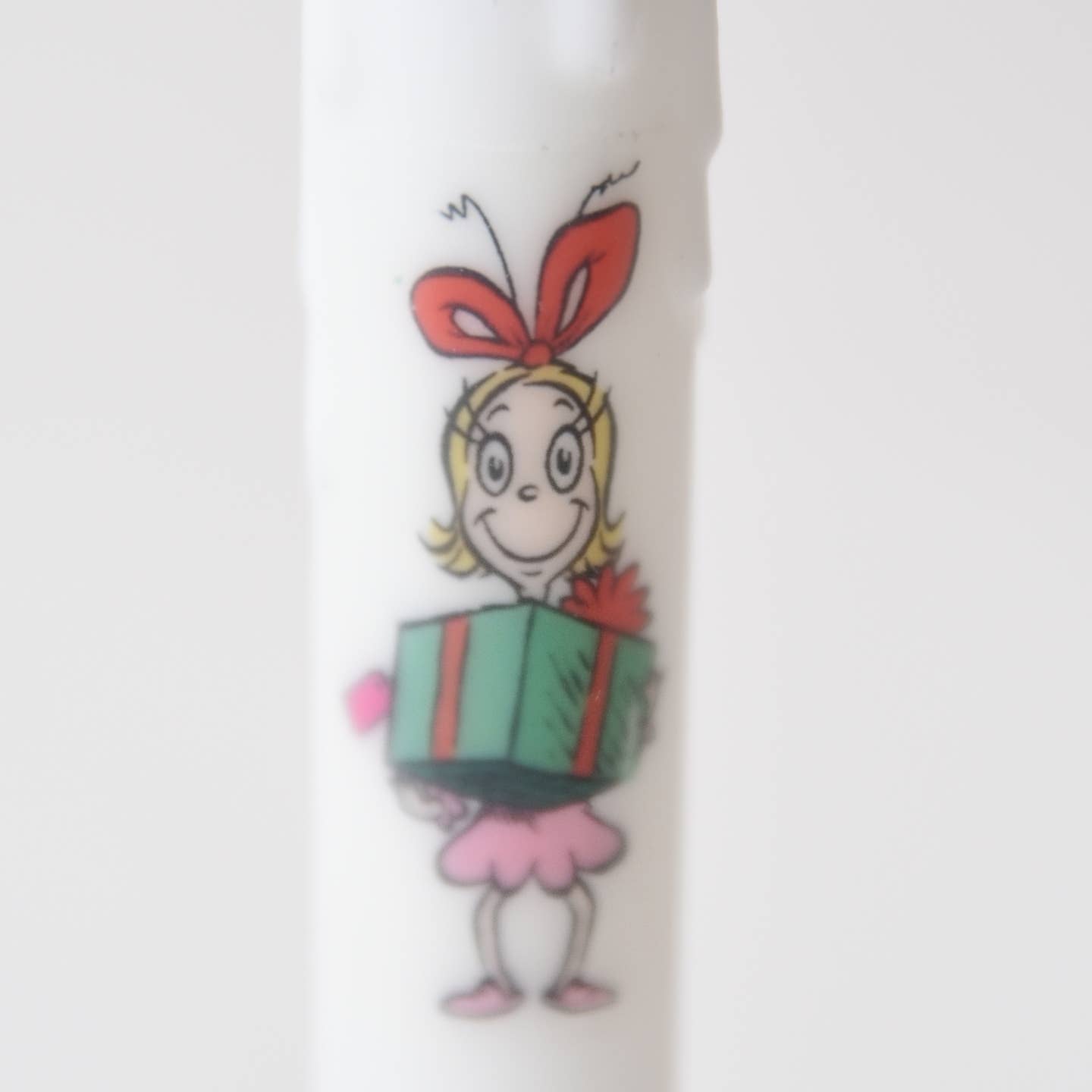 Handcrafted Christmas 7" Dr Seuss Cindy Lou Who Led Timer Taper Candle - The Primitive Pineapple Collection