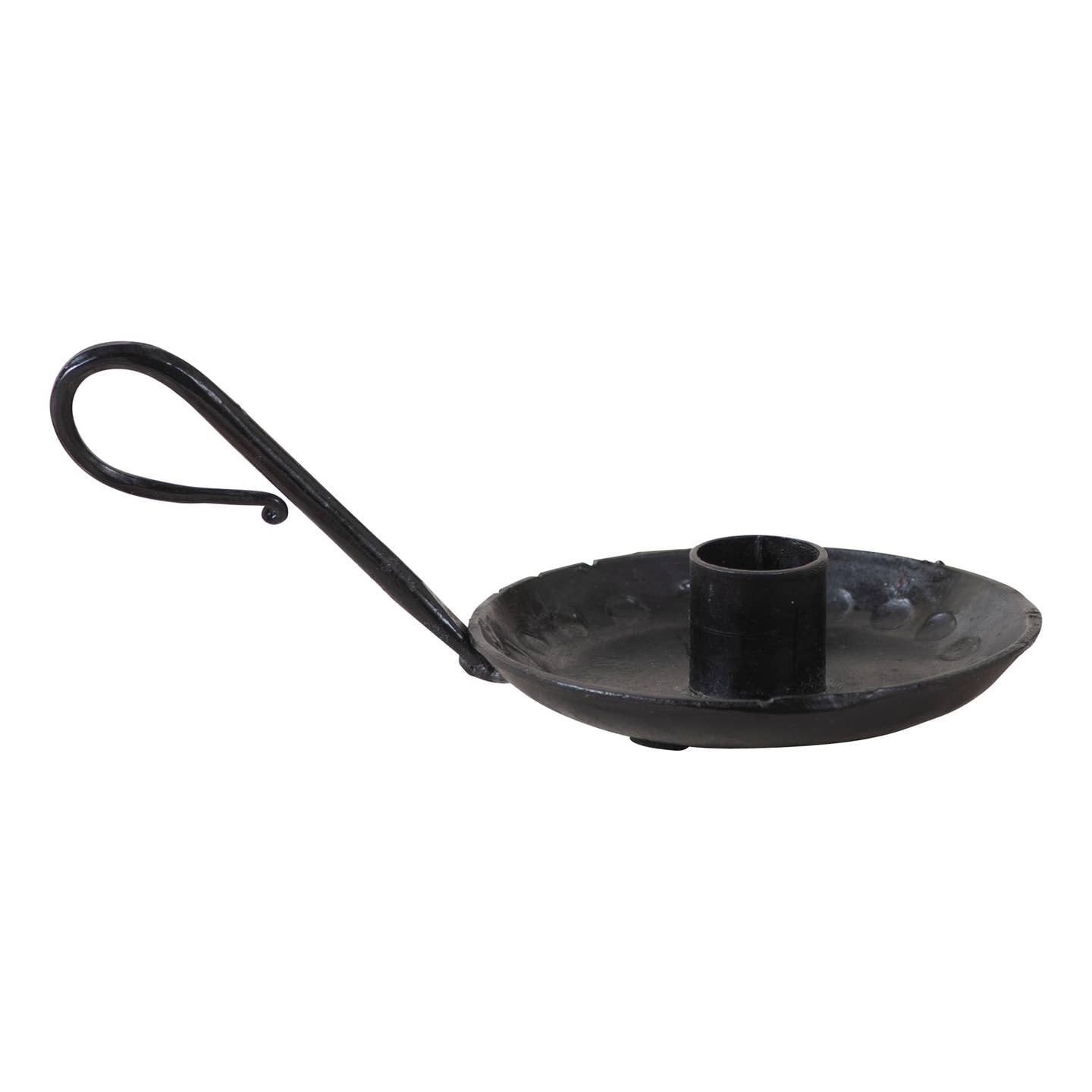 Primitive Colonial Cast Iron Taper Holder with Handles - The Primitive Pineapple Collection