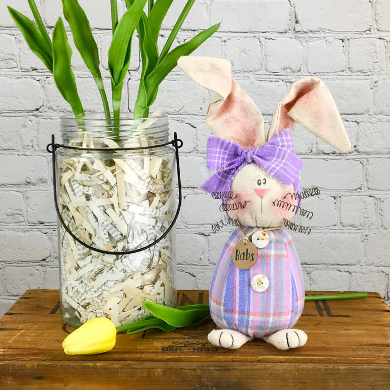 Primitive Spring Easter Honey and Me Babs the Bunny 6.5" - The Primitive Pineapple Collection