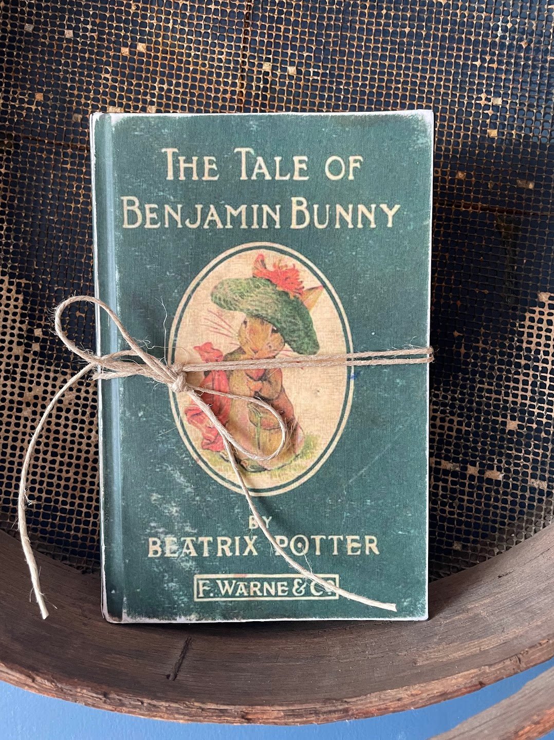 Spring Easter Handcrafted Vintage Look Benjamin Bunny Beatrix Potter Book - The Primitive Pineapple Collection