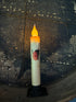 Primitive Handcrafted 7" Pumpkin W/Black Cat Battery Led Timer Taper Candle - The Primitive Pineapple Collection