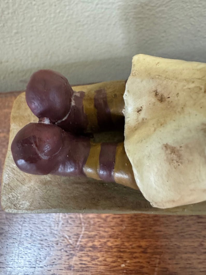 Primitive Welcome Angel Block Figurine Shelf Sitter Clearance - The Primitive Pineapple Collection