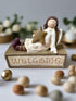 Primitive Welcome Angel Block Figurine Shelf Sitter Clearance - The Primitive Pineapple Collection