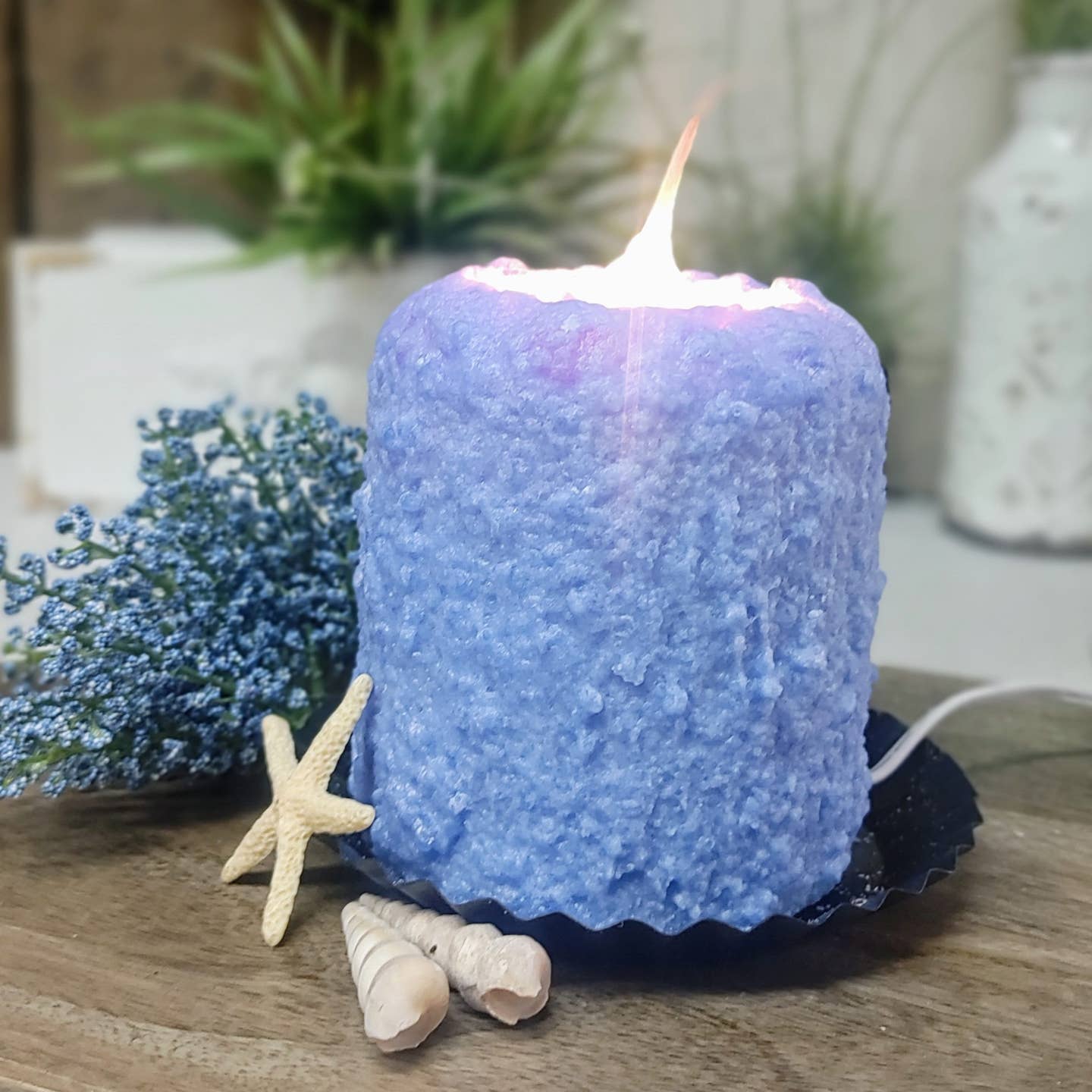 Primitive Country Handcrafted Electric Hearth Candle Tranquility Scent 5" x 4&