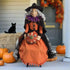 Folk Art Halloween Gilda Witch with Jack O Lantern Joe Spencer 19" Doll - The Primitive Pineapple Collection