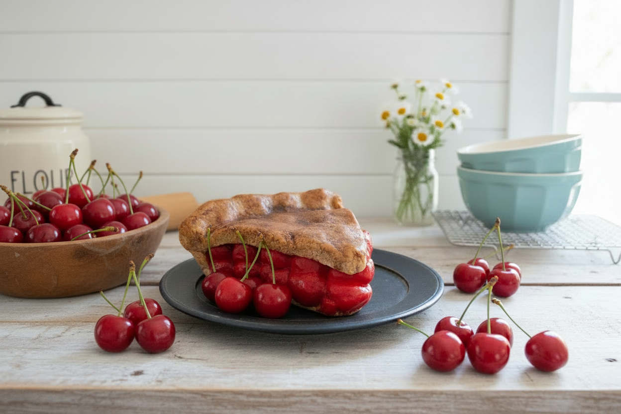 Primitive Farmhouse Handcrafted Faux Cherry Pie Slice - The Primitive Pineapple Collection
