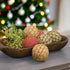 Primitive 6 pc 2.5" Red/Green Gingham Rag Balls Bowl Filler - The Primitive Pineapple Collection