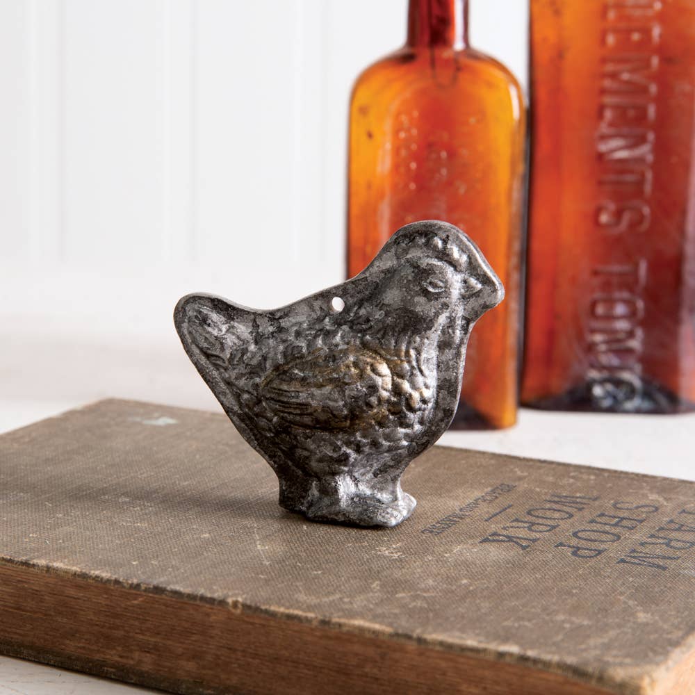 Primitive Farmhouse Vintage - Inspired Chocolate Mold Chicken Ornament - The Primitive Pineapple Collection