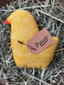 Handcrafted USA Spring Fabric Easter Chick w/ Tag Bowl Filler - The Primitive Pineapple Collection