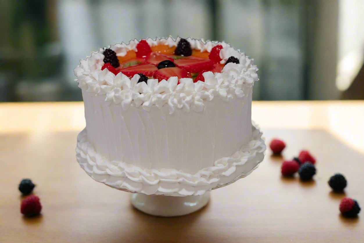 Farmhouse Handcrafted USA Faux Vanilla Cake Topped with Fruit - The Primitive Pineapple Collection
