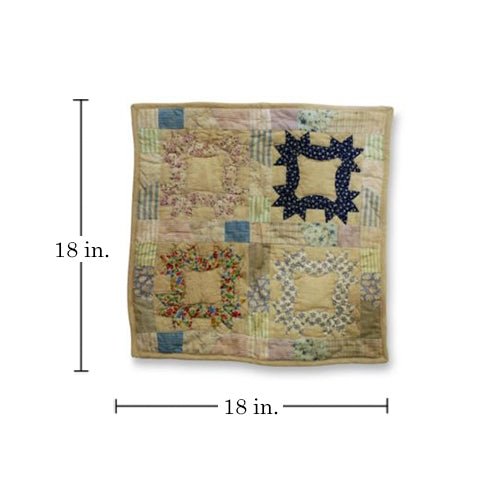 Primitive Farmhouse Star Block Little Quilt 18" Table Topper/Wall Decor - The Primitive Pineapple Collection