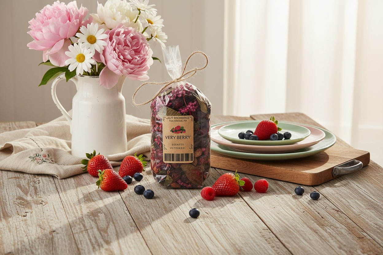 Handcrafted USA Farmhouse Very Berry Potpourri w/Rosehips - The Primitive Pineapple Collection