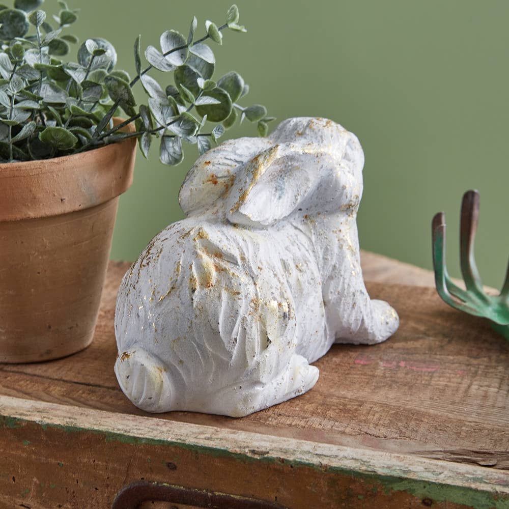 Primitive Rustic Cottage Resting Bunny Figurine - The Primitive Pineapple Collection