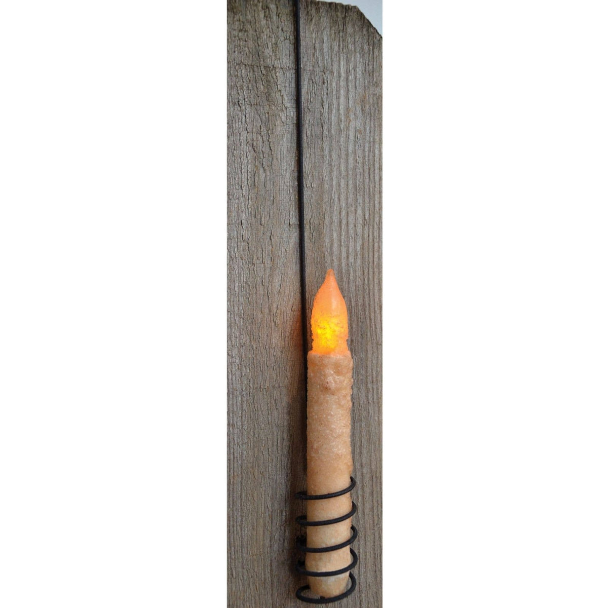 Primitive Black Wire Over-the-Door Taper Candle Holder, 12.5" - The Primitive Pineapple Collection