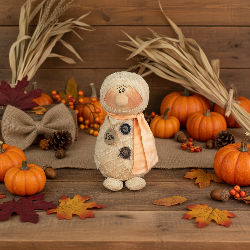 Honey and Me Halloween Sam the Groovy Mummy Doll F22116 - The Primitive Pineapple Collection