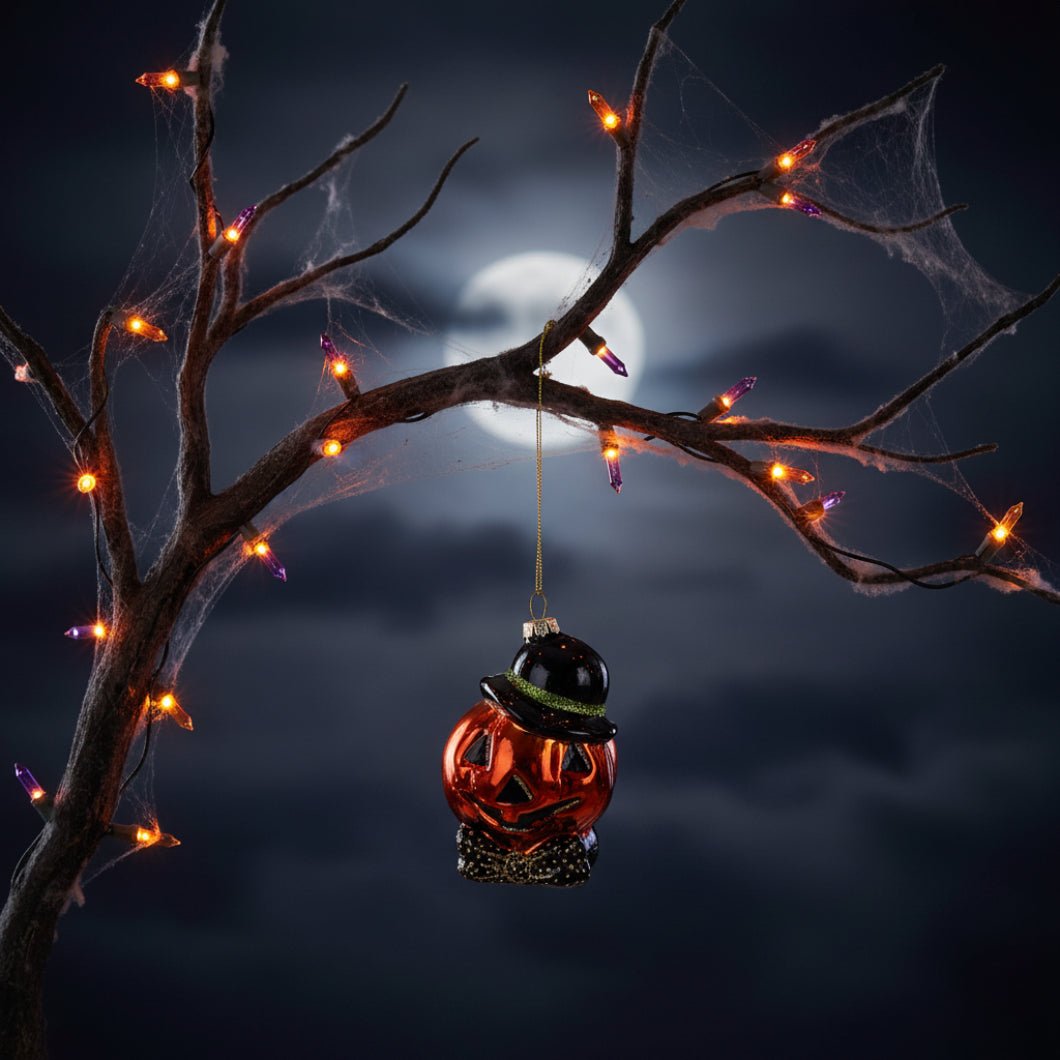 Retro Halloween Glass Jack O&
