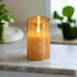 Primitive Ragon House 5" Glass Champagne 3D Flame Battery Candle 6hr Timer - The Primitive Pineapple Collection