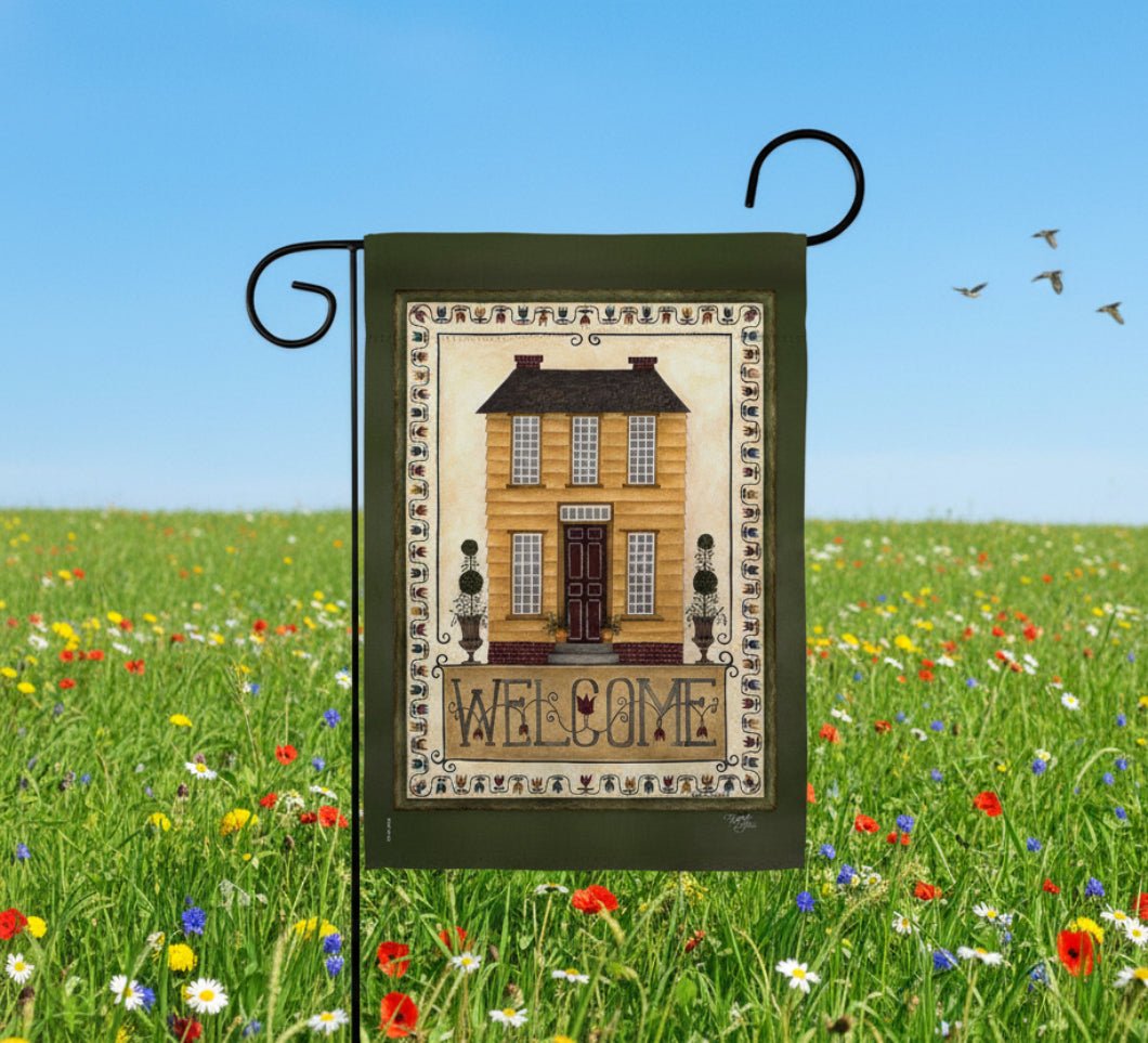Welcome House Country Living Primitive Sweet Home Decor Flag - The Primitive Pineapple Collection