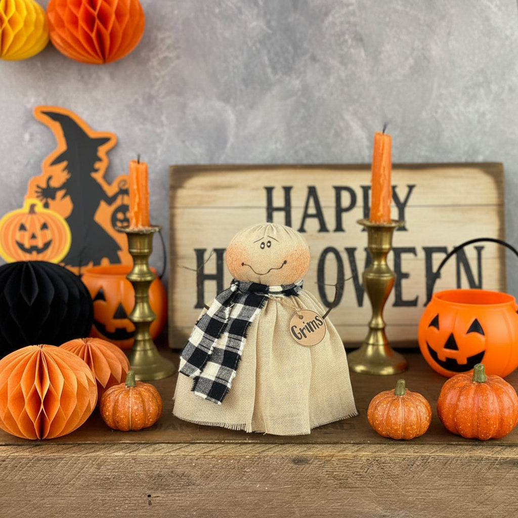 Honey and Me Halloween Grims the Baby Ghost - The Primitive Pineapple Collection