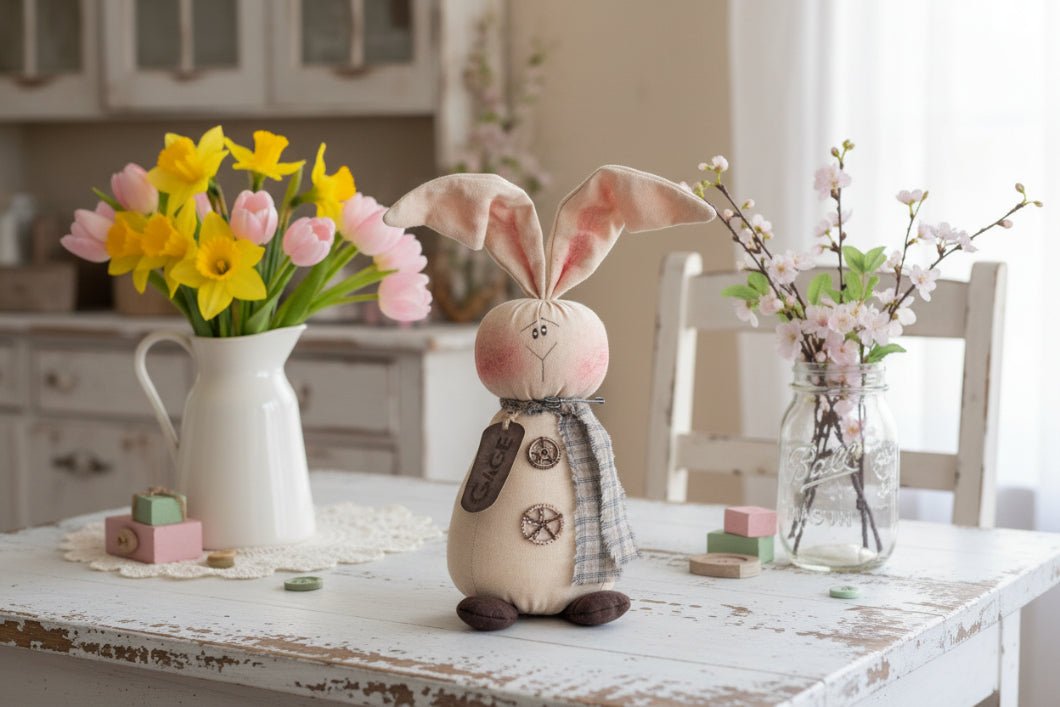 Primitive Easter Honey and Me Gage the Salvage Rabbit - The Primitive Pineapple Collection