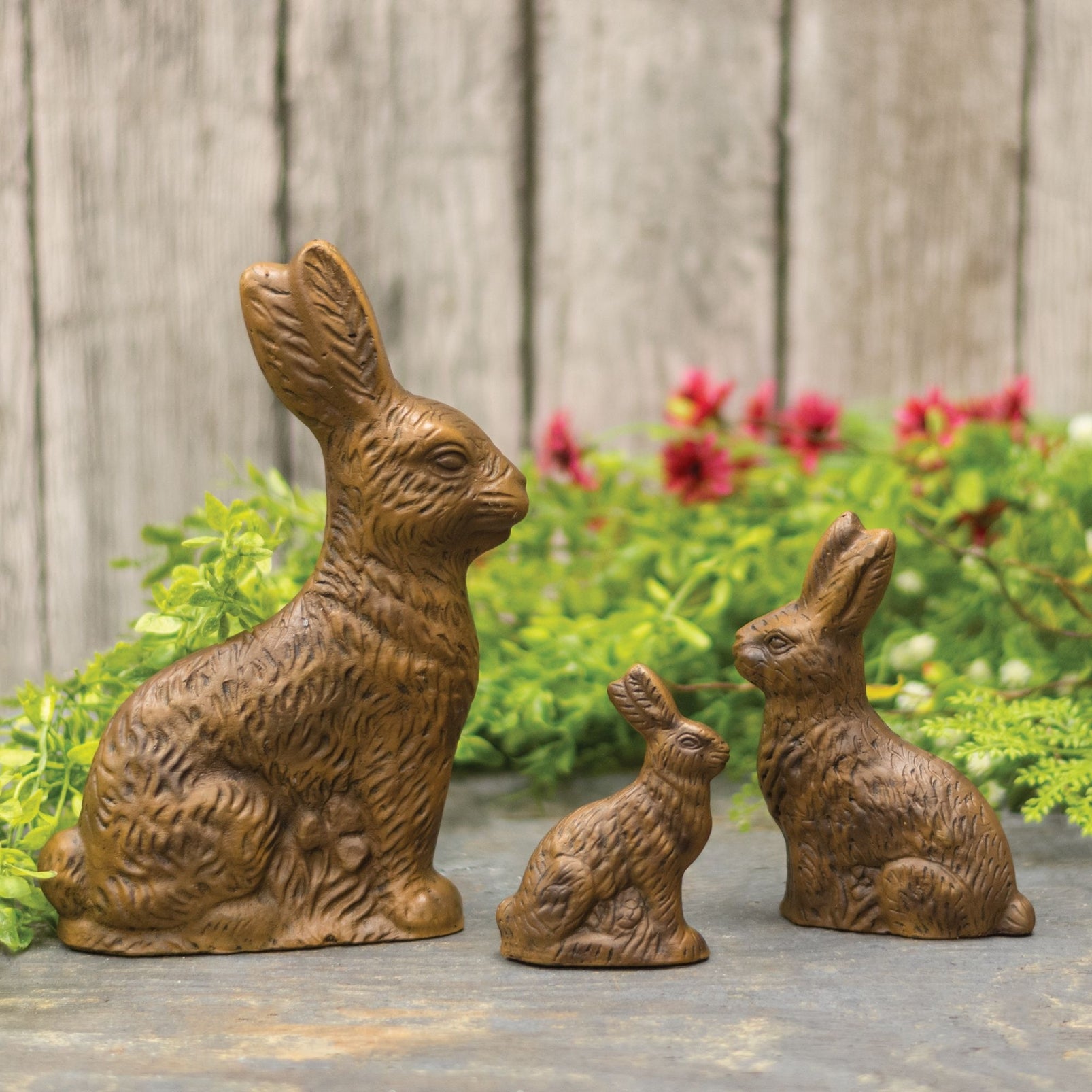 Primitive Spring Easter Resin Chocolate Bunny 5" - The Primitive Pineapple Collection