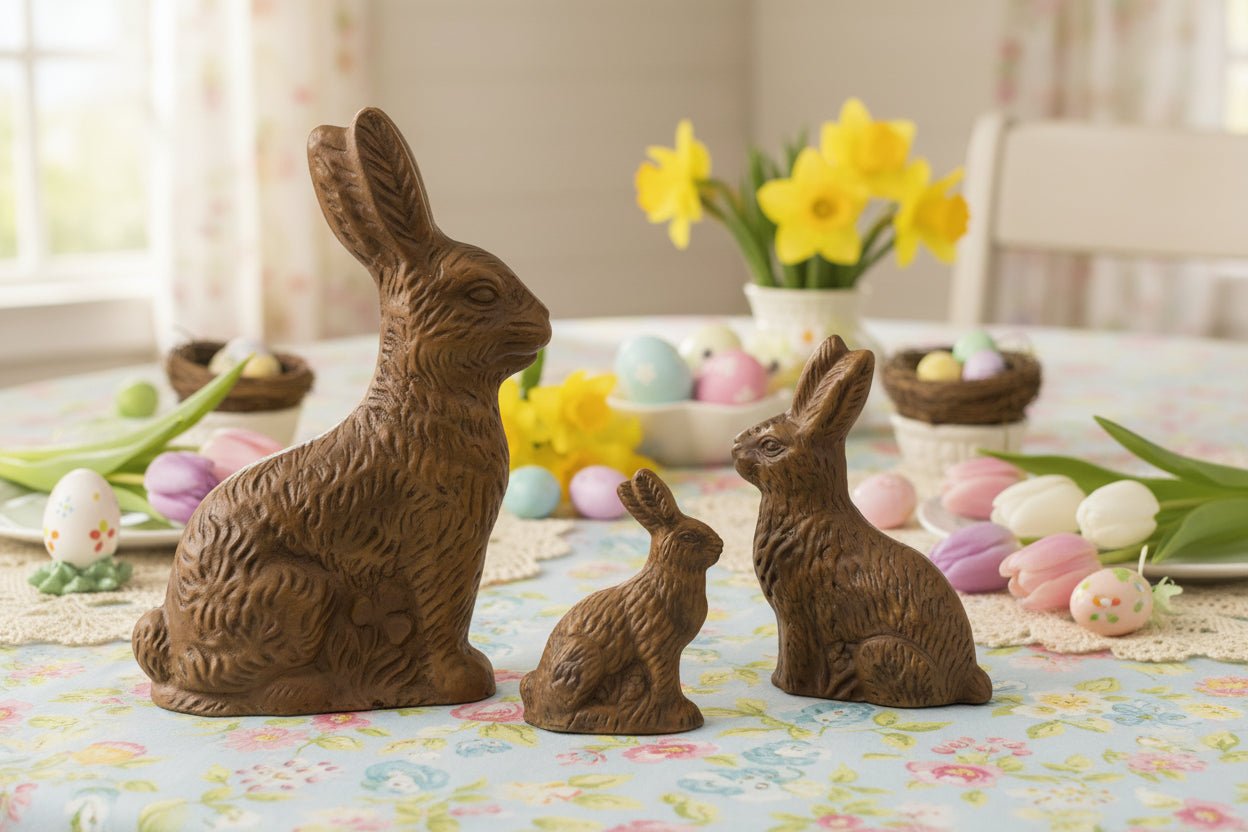 Primitive Spring Easter Resin Chocolate Bunny 3.5" - The Primitive Pineapple Collection