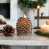 Primitive Farmhouse Flameless Moving Wick 4.25" Pinecone Candle - The Primitive Pineapple Collection