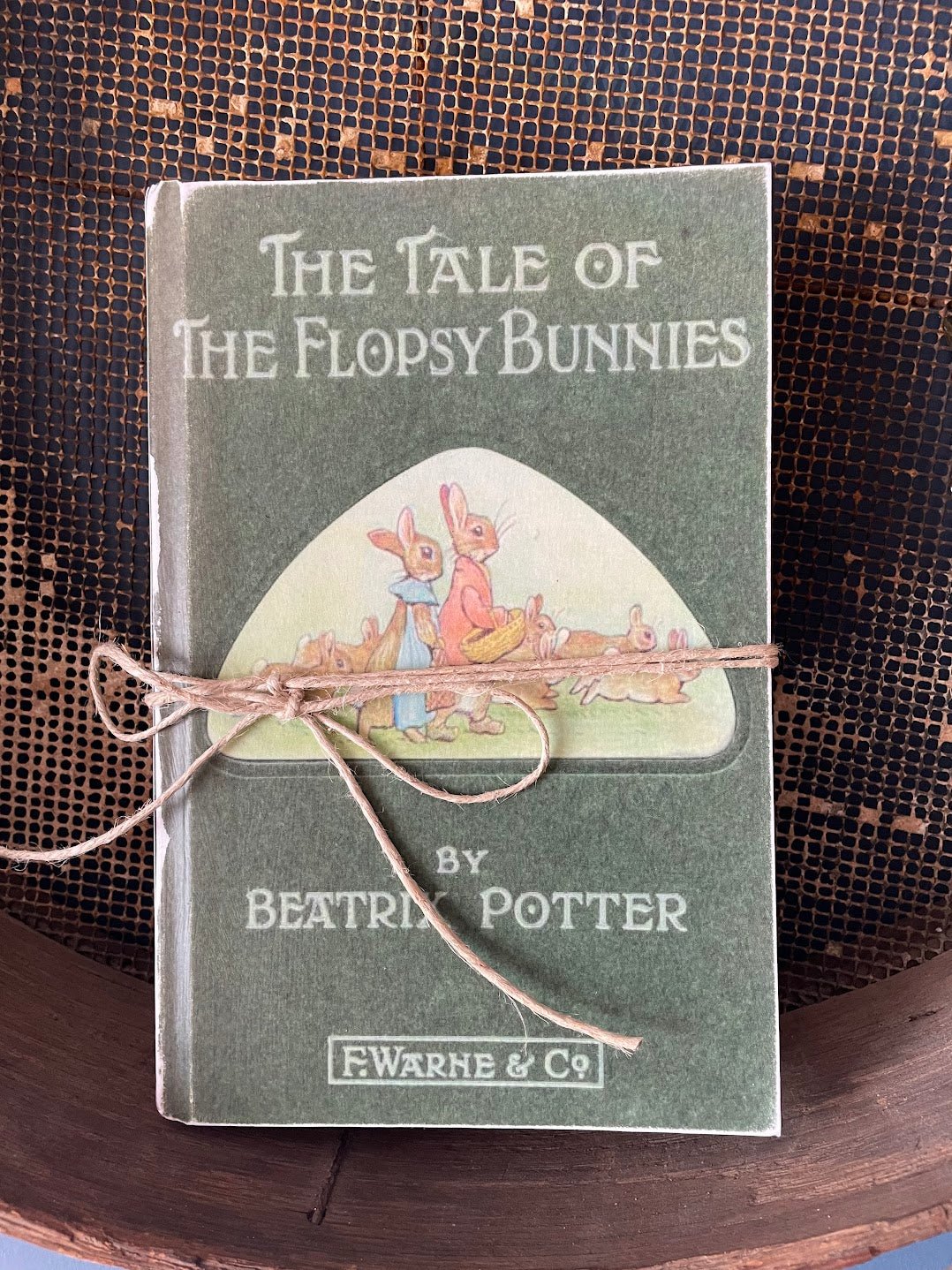 Spring Easter Handcrafted Vintage Look Tale Of The Flopsy Bunnies Beatrix Potter Book - The Primitive Pineapple Collection