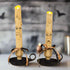 Gathered Traditions Halloween Frick & Frack Led Candlesticks Joe Spencer - The Primitive Pineapple Collection