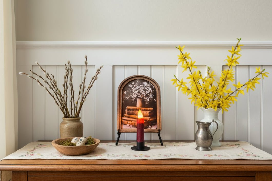 Primitive Metal Plate & Taper Holder Plate Rack - The Primitive Pineapple Collection