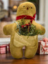 Primitive/Country Large Gingerbread Snowman w/Pocket of Sweet Annie 10" Christmas - The Primitive Pineapple Collection