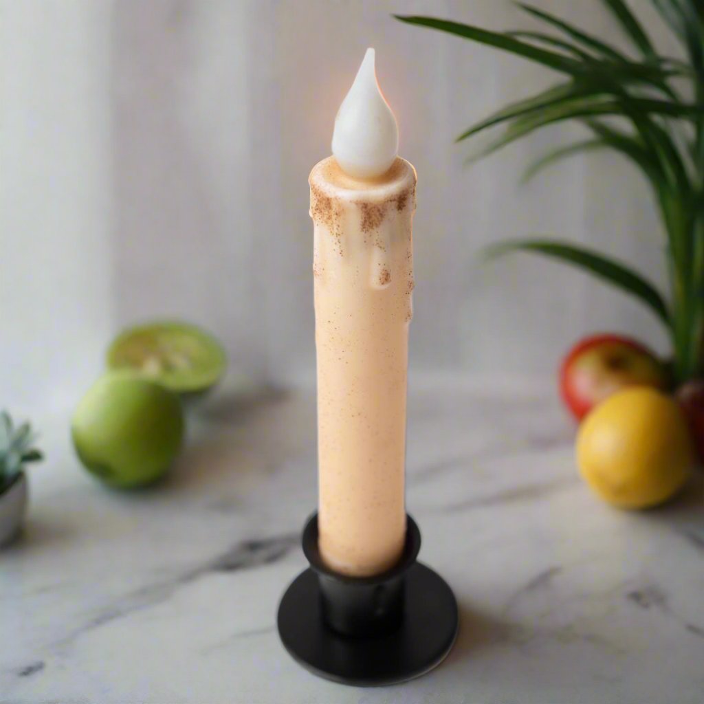 Primitive/Country Metal Round Taper Candle Holder - The Primitive Pineapple Collection