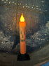 Primitive Handcrafted 7" Orange Jack O Lantern Battery Led Timer Taper Candle - The Primitive Pineapple Collection